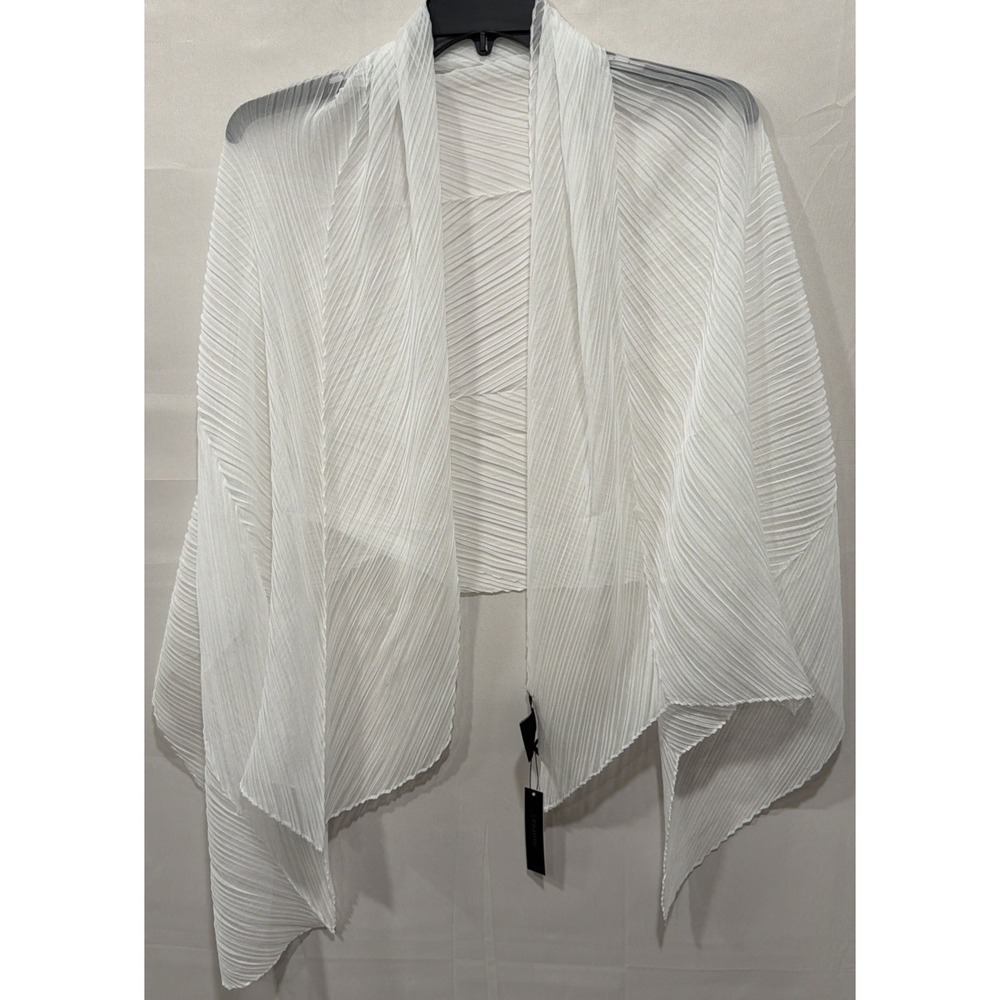Cèzanne Woman's One Size NWT Ivory Crinkled‎ Sheer Scarf Shawl Wrap - Picture 2 of 7